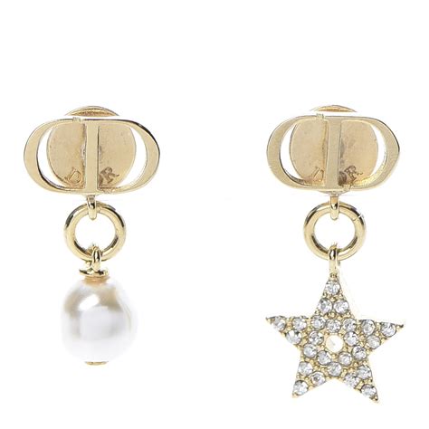 dior star pearl earrings|vintage dior pearl earrings.